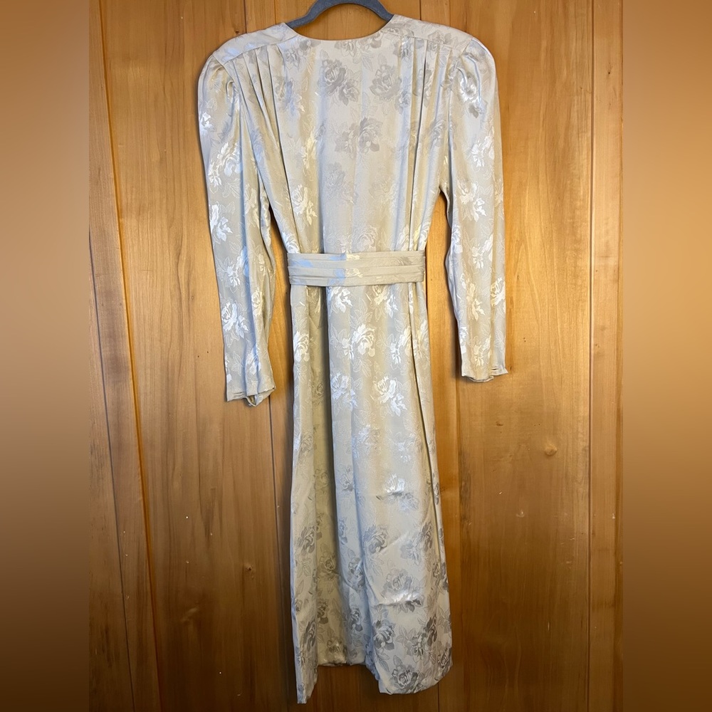 Vintage 90s White Floral Sheath Midi Dress